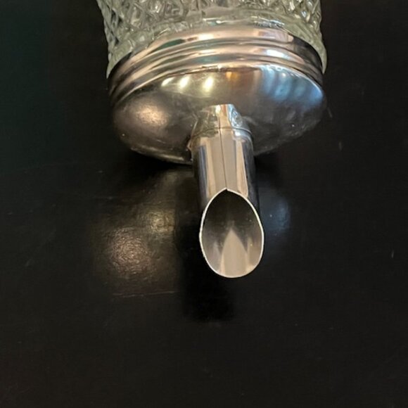 Vintage Diamond Point Glass Sugar / Syrup 6" dispenser - Picture 4 of 4